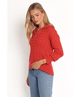 Petal and Pup Women's Frida Quarter Zip Knit Sweater