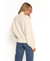 Petal and Pup Women's Kelso Flower Embroidery Knit Sweater