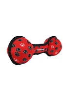 Tuffy Ultimate 2 Ball Tug Red Paw, 2 Pack Durable Squeaky Dog Toy
