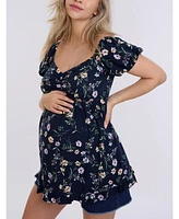 Motherhood Maternity Off the Shoulder Short Sleeve Babydoll Top