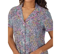 Cuddl Duds Women's Short-Sleeve Cropped Pajama Set