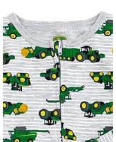 John Deere Baby Boys Ribbed Zip Up Sleep N' Play Coverall