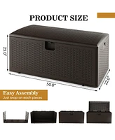 100 Gallon All Weather Storage Container with Lockable Lid