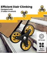 350 Lbs Capacity Stair Climber Hand Truck with Telescoping Handle-Black