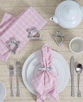 Design Imports Silver Rabbit Napkin Ring, Set of 4