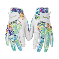 Wosofe Golf Gloves for Women Ladies Soft Leather Accessories Breathable for Non Slip Gloves 1 Pair