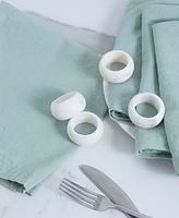 Design Imports Marble Napkin Ring, Set of 4