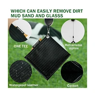 Wosofe Golf Ball Carry Bag Golf Tee Holder Pu Waterproof Material, Portable Waist Bag with Hooks Golf Accessories Can Hold 3 Golf Balls and 3 Tees, fo