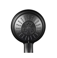 Aquaterior Shower Faucet Set Wall Mount Concealed Mixer Round Shower Head Black