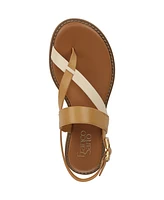 Franco Sarto Women's Gabby Open Round Toe Slingback Flat Sandals