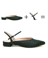 Alterre Women's Groovy Green Amal Customizable Point Slides
