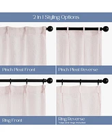 Awesome Home Madison Pinch Pleat Single Curtain Panel with Hooks and Rings