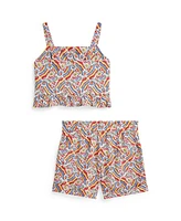 Polo Ralph Lauren Toddler and Little Girls 2-Piece Riviera-Print Top Short Set