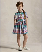 Polo Ralph Lauren Toddler and Little Girls Plaid Madras Shirtdress