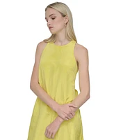 Dkny Women's Crinkle Jewel-Neck Long Tunic Dress