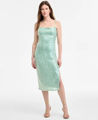 Katia Rae Women's Lace-Up Sequinned Midi Dress