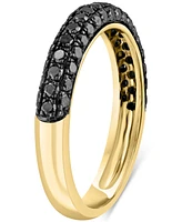 Lali Jewels Black Diamond Band (3/4 ct. t.w.) in 14k Gold & Black Rhodium