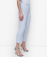 Dkny Women's High Rise Cropped Straight-Leg Pants