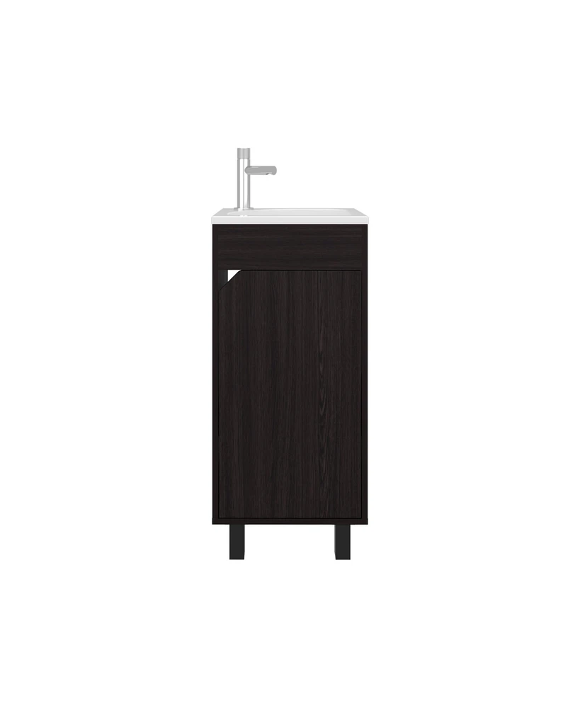 Yorkana Bathroom Vanity, 1 Door, 4 Legs, White