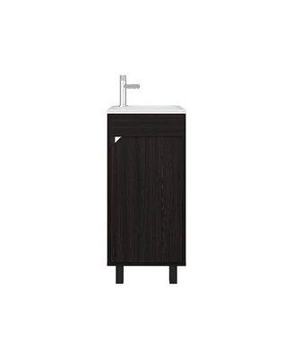 Yorkana Bathroom Vanity, 1 Door, 4 Legs, White