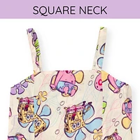 SpongeBob SquarePants Girls Square Neck Smocked Cami Maxi Dress