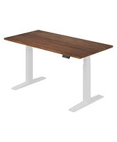 Flexispot E7-commercial W Electric Adjustable Standing Desk, Black Walnut Top