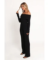 Petal and Pup Women's Gindie Ribbed Knit Off The Shoulder Pant Set