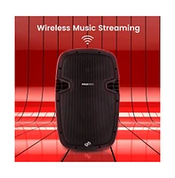 SereneLife 10-Inch Bluetooth Pa Speaker System with Usb, Fm Radio & Recording, 700W