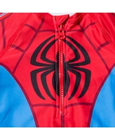 Avengers Baby Boys Marvel Zip Up One Piece Bathing Suit