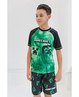 Minecraft Boys Steve Creeper Alex Skeleton Swim Trunks Bathing Suit to