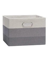Lambs & Ivy Gray Ombre Foldable/Collapsible Storage Bin/Basket- 2 Pack