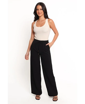 Petal and Pup Women's Cinch Wide Leg Crepe Pant