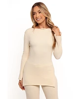 Petal and Pup Women's Fleur Ribbed Knit Top