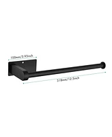 2 Pack Paper Towel Holder Wall Mount, Black Paper Towel Holder Under Cabinet, Self Adhesive Paper Towel Holders