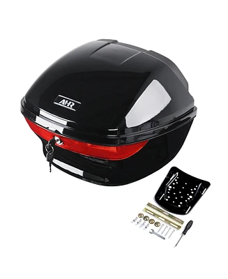 Ahr 33L Universal Motorcycle Tour Tail Box Scooter Trunk Storage w/ Lock Case