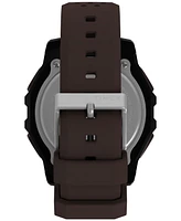 Timex Men's Chronograph Brown Silicone Watch, 49mm