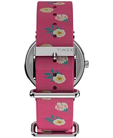 Timex Women's Quartz Analog Pink Nylon Watch, 38mm