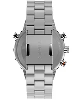 Timex Men's Quartz Analog Silver-Tone Stainless Steel Watch, 45mm