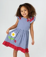 Rare Editions Toddler and Little Girls Lady Bug Seersucker Dress
