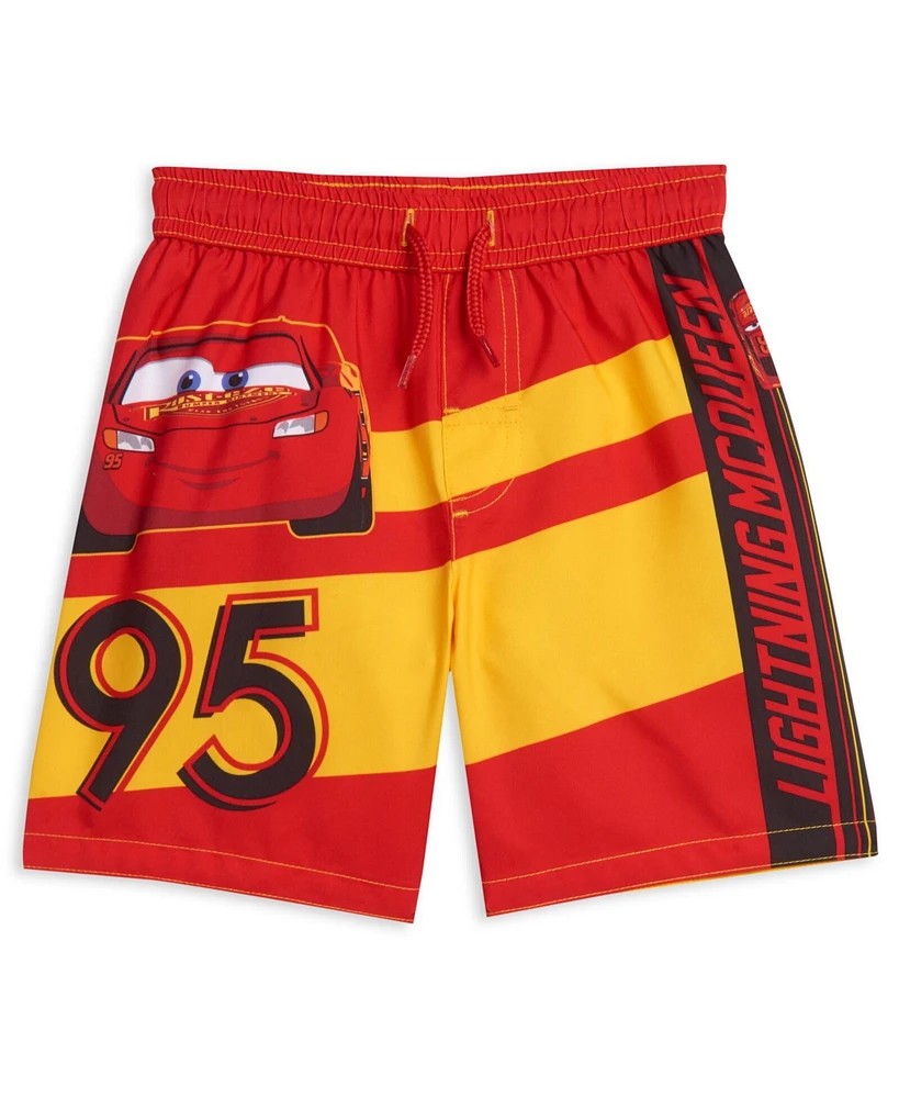 Cars Boys Pixar Lightning McQueen Swim Trunks Bathing Suit