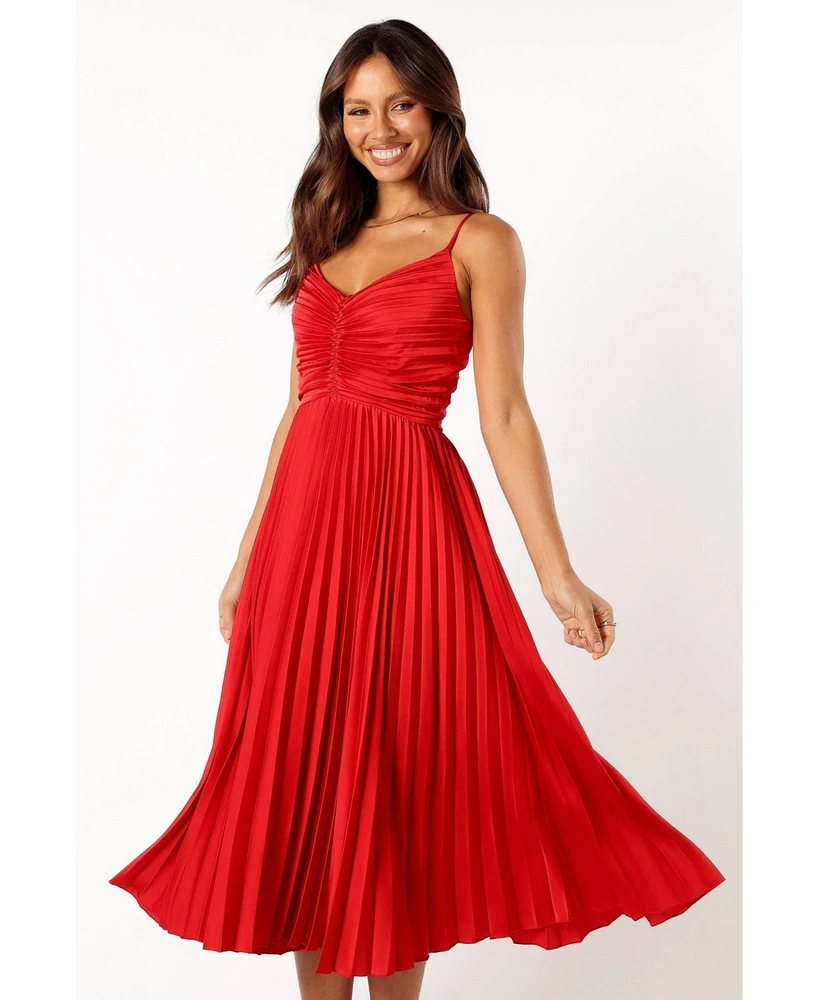 Petal and Pup Women's Naira Pleated Midi Dress