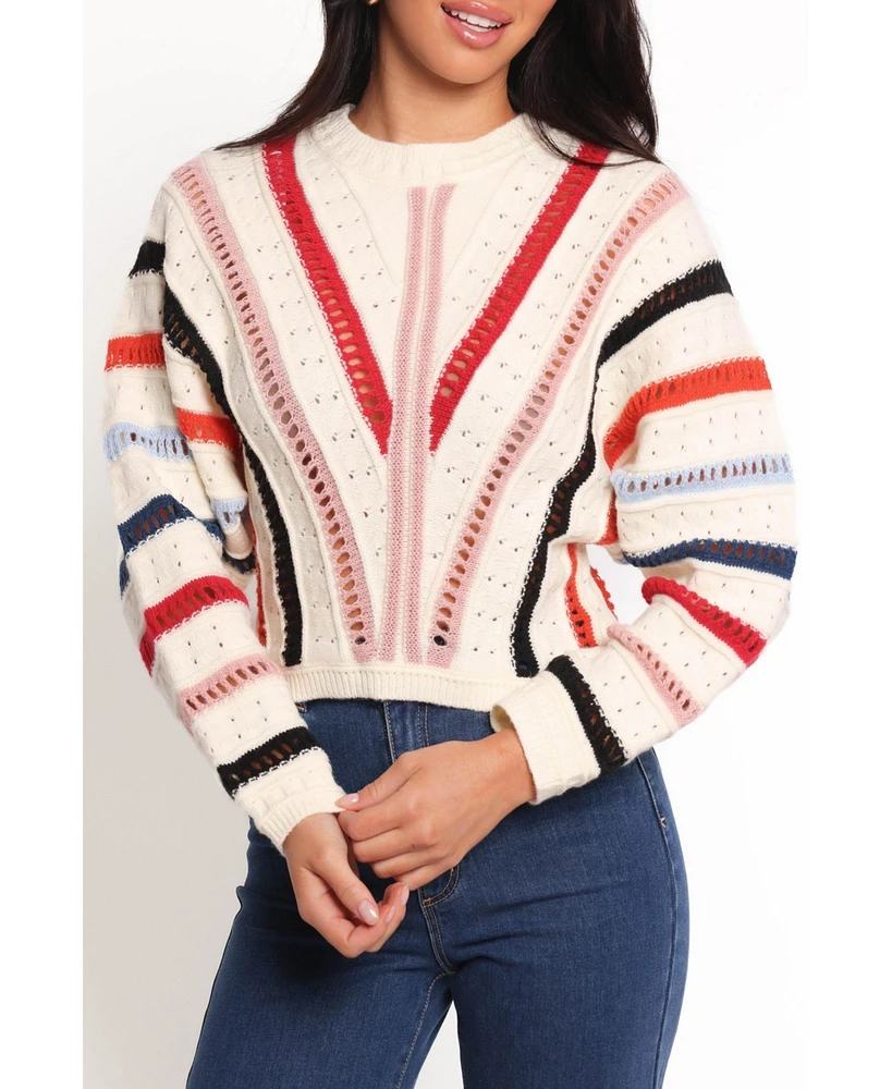 Petal and Pup Women's Marie Stripe Knit Sweater