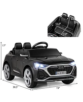 12V Kids Ride-On Car – Remote Control, 3 Speeds, Led Lights, Sounds, Black