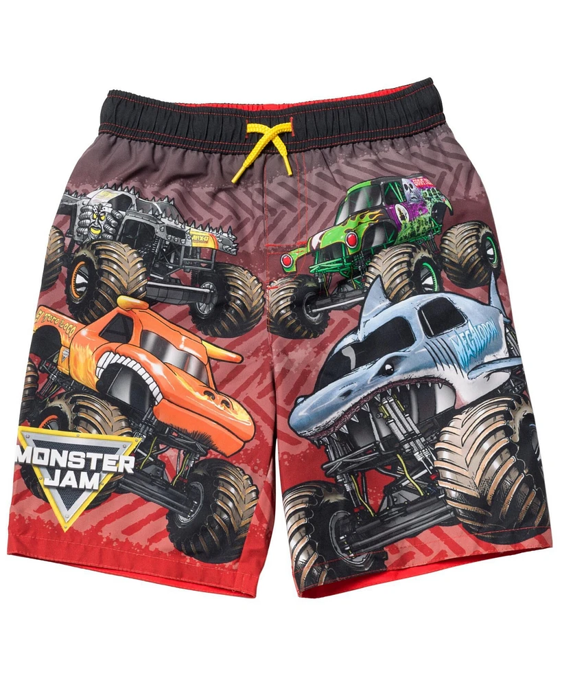 Monster Jam Boys Swim Trunks Bathing Suit