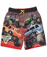 Monster Jam Boys Swim Trunks Bathing Suit