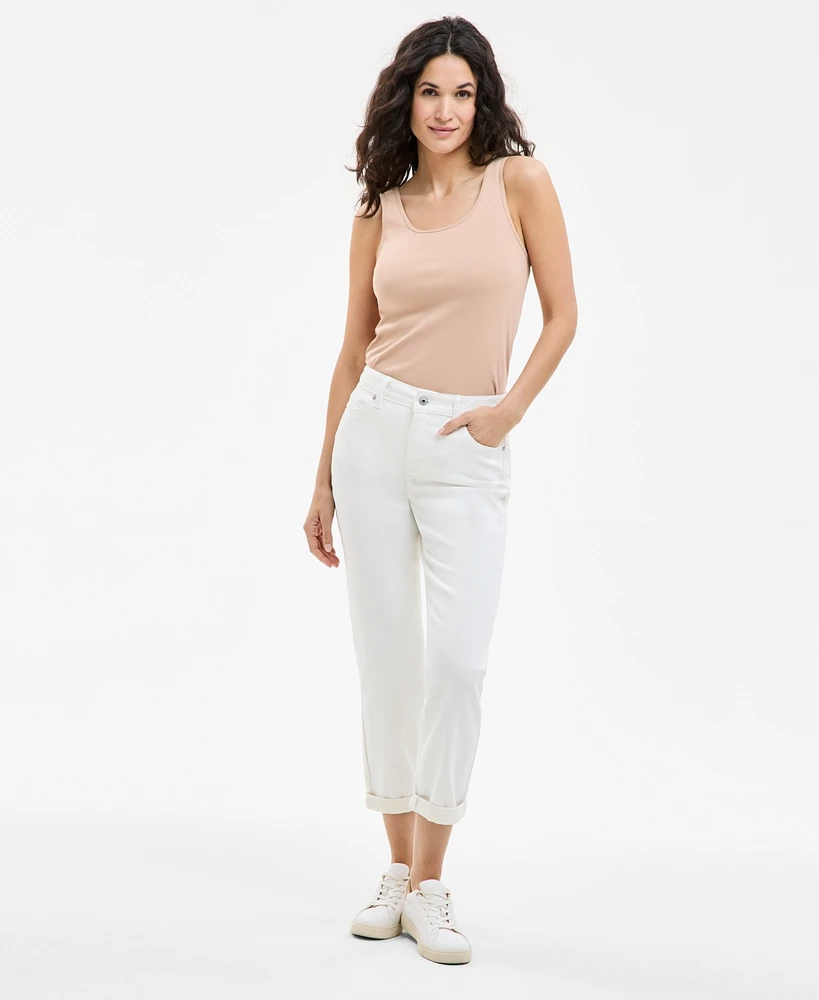 Style & Co Women's High Stretch Mid-Rise Girlfriend Jeans, Exclusively at Macy's