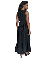 Calvin Klein Women's Cotton Smocked Tiered Maxi Dress