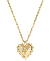 Kendra Scott Rose Heart Locket Pendant Necklace, 16" + 3" extender