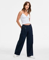 Self Esteem Juniors Smocked Tank Top Celebrity Pink Cargo Pants