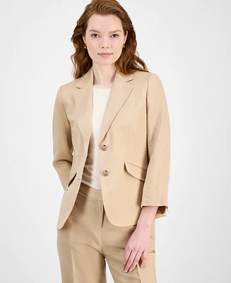 Kasper Women's Notch-Collar Button-Front Blazer